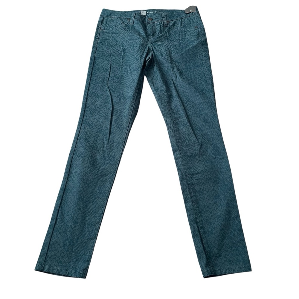 NWT Mossimo denim size 10 women’s snake print teal legging/pants